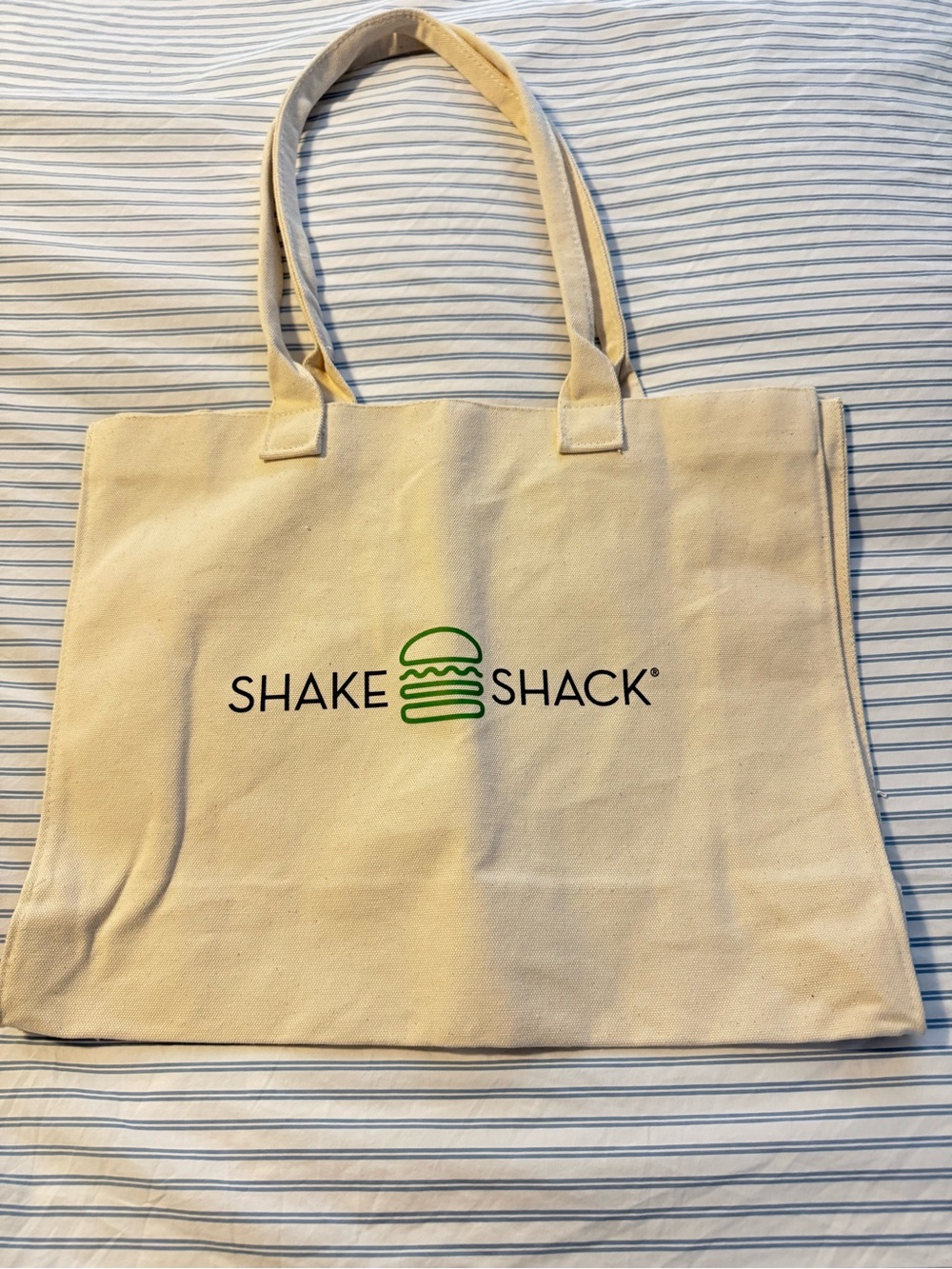 Hard to find- Shake Shack Cream Canvas Tote Bag with Green Logo